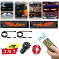 2 in 1 LED Matrix Pixel Panel Display Screen Flexible RGB Car Graffiti Scrolling Text Animation Shop Reminder Light Bluetooth