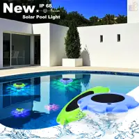 1PC RGB Solar Swimming Pools Lights IP68 Waterproof Water Feature Light Above Ground Pool Lamp For Pool Party Bathtubs Fishbowl