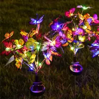 Butterfly Solar Light Simulation Outdoor LED Lawn Lamp Camping Garden Summer Parterre Landscape Lighting Wedding Fairy Lights