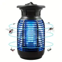 3-in-1 Cordless Mosquito Killer - Camping Light & Flashlight | Portable Outdoor/Home/Yard Use, Black