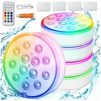New USB Rechargeable Pool Light Waterproof LED RGB RF Remote Control Diving Light Swimming Pool Underwater Decorative Lamp