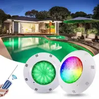 RGB Submersible 45W LED Lights Underwater Swimming Pool Light with Remote DC24V IP68 Outdoor Waterproof Pool Spotlight