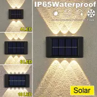 Waterproof Solar LED Outdoor Light Sensor Lamp Streetlights Exterior Garden Decoration Garland Solar Wall Light