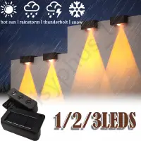 1/2/4Pcs Solar Wall Lamp Outdoor Waterproof Powered Light UP and Down Illuminate Home Garden Yard Decoration Outside Christmas