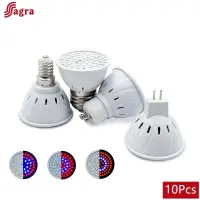 10pcs Led Grow Light Bulb E27 E14 MR16 GU10 Full Spectrum Plant Hydroponic Growth Phyto Lamp Indoor Lighting Flower Seedling