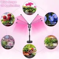 LED Desktop Stand Grow Light USB 5V Plant Lights Indoor Plants With Full Spectrum Red Blue Plant Growing Lamp 3/9/12Hours Timer