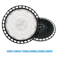 Super Bright 100/150/200W UFO LED High Bay Lights Waterproof Commercial Industrial Market Warehouse Garage Workshop Garage Lamps