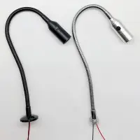 Universal 1W DC12V 24V LED CNC Machine Tool Light Flexible Gooseneck led Workshop Working Lamp Silver Black Industrial Spotlight