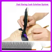 Nail Art Decor Beautiful Eyelash Tweezers Grafting Tweezer Scrapbook Sticker DIY Stainless Clip Ultraviolet UV Glue Curing Lamp