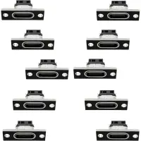 10PCS 3A USB C 3.1 Female Connector Jack Charging Port 2/4Pin Type-C Socket with Screw Fixing Plate for DIY Connector