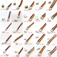 10Sets SH1.0 JST1.25 ZH1.5 PH2.0 XH2.54 Connector Female+Male 2/3/4/5/6/7/8/9/10P Plug With Cable 10/20/30cm
