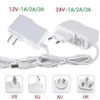 AC 100-240V to DC 12V 24V 1A 2A 3A LED Driver Transformer 12 Volt Switching Power Supply Adapter Converter Charger For LED Strip