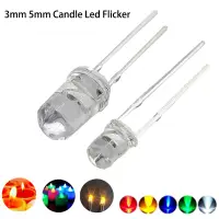 100PCS 3mm 5mm Candle Led Flicker Red Yellow Light Flickering Leds Flash Blink Dip Led Diode Intermitente Light Lamp Flicker