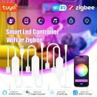 DC 5V 12V Smart Zigbee RGB RGBW Led Controller Tuya Wifi Controller Dimmer For Led Strip Light Alexa Google Assistant Smartthing