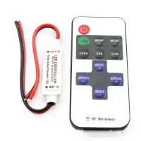 12V LED Strip Controller Mini Dimmer RF Wireless Remote 11key DC 5V 12V 24V Controller for LED Strip Light Single Color