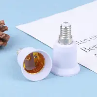 2Pcs E14 To E27 E14-D27 Adapter Conversion Socket Fireproof Plastic Converter Socket Bulb Adapter Lamp Holder Adapter