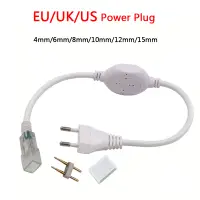 110V 220V Power Supply Adapter 6mm/8mm/10mm/12mm/15mm Waterproof EU/US/UK Power Plug Cable for 5050 2835 5630 LED Strips String
