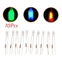 10Pcs Neon Light Bulbs 4*10mm 5*13mm Main Power Indicator With Resistance 220V Red/Blue/Green