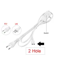 2/3 Pin hole AC 100-240V LED T5/T8 Tube Connector Cable Power Supply Adapter with Switch Wire EU US Plug Lighting Accessories