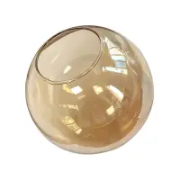 Amber Glass Globe Lamp Shade Replacement 65mm 66mm opening Lampshade Decorative Lamp Cover Protector for Pendant Wall Lamp