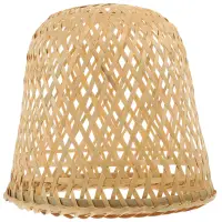 Lamp Shade Light Cover Lampshade Pendant Bamboo Rattan Ceiling Shades Wicker Woven Chandelier Hanging Table Bulb Floor Cage