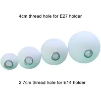 40mm 27mm Threaded Hole E27 E14 Globe Glass Lamp Shade Matte White Dome Cover Replacement for Thread Socket