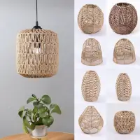 Simulated Rattan Lamp Cover Vintage Chandelier Home Living Room Teahouse Lampshade Pendant Light Decor Lampshade For Floor Lamp