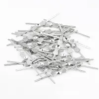 100PCS Metal Bow Tie Clips Buckles Pins Fastening Crystal Bead Connector Chandelier Parts Ceiling Light Lamp Accessories 33/45mm