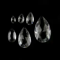 16mm 22mm 38mm 50mm 63mm 76mm 100mm K9 Crystal Clear Water Drop Chandelier Part Glass Suncatcher Prism Hanging Trimming Pendants