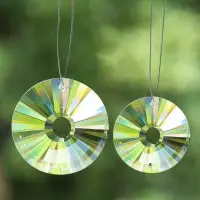 30/45mm Crystal Prisms Hanging Suncatcher Chandelier Crystal Pendant Lamp Replacement Parts Rainbow Maker Glass Faceted 2 Holes