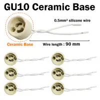 10pcs LED Strip Connector GU10 Socket For Halogen Ceramic Light Bulb Lamps Holder Base Wire Connector lamp holder