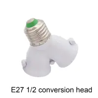 E27 1/2 conversion head bulb socket creative 2-e27 lamp holder extender distributor converter plug