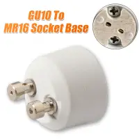 White GU10 To MR16 Socket Base Halogen Light Bulb Lamp Adapter Converter High Temperature Resistance Conversion Lamp Holder