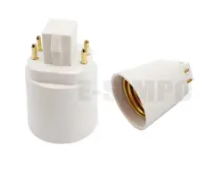 4pcs CFL 4pin GX24Q to E27 LED Lamp Holder Light Socket Bulb Base Converter G24q-1,-2, -3 to E27/e26 Adapter Need Remove Ballast