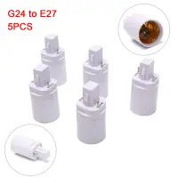 5PCS G24 To E27 Socket LED Lamp Adapter Flexible Extend Lamp Base LED Light