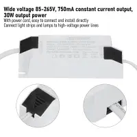 30W LED Driver Constant Current 750mA LED Light Transformer Input AC85‑265V Output DC24‑40V