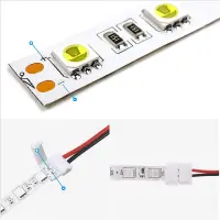 ABUP-96Pcs 8Mm 2 Pin LED Strip Light Connector For 8 Mm Wide Flexible SMD 3528 2835 Single Color LED Strip Lights Solderless